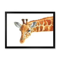 Designart 'Portret de aproape al unei girafe IX' imprimeu de artă încadrat la fermă