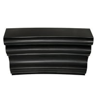 Pearl Mantels Crestwood curat, sofisticat Premium negru MDF Mantel raft, 48 L 10 D 5 H, vopsea neagră de precizie