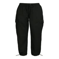 Pantaloni Jogger pentru femei Time and Tru Parachute Cargo, 29 Inseam, dimensiuni XS-XXL