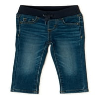 Wonder Nation blugi din denim din tricot pentru bebeluși și copii mici, dimensiuni 12M-5T