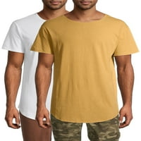 Fără limite tricou alungit pentru bărbați cu mâneci scurte, pachet 2
