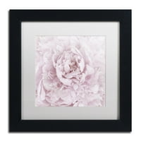 Marcă comercială Fine Art 'Pink Peony Flower' Canvas Art de Cora Niele, alb mat, cadru din lemn