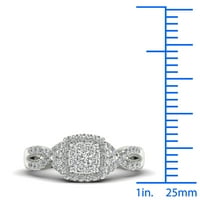 1 2CT TDW diamant 10k Aur Alb Twist Gamba inel de logodna