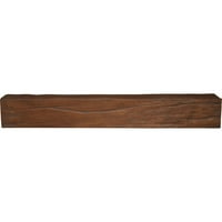 Ekena Millwork 10 W 4 H 20 ' L 3-fețe Riverwood Endurathane Fau lemn tavan grindă, Pecan naturale