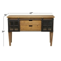 DecMode 47 31 sertare din lemn maro raft și uși masă consolă, 1 bucată