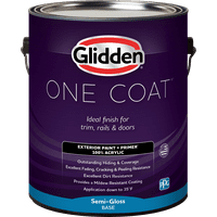 Glidden One Coat Vopsea Exterioară + Grund Cană Din Cositor Gri, Semi-Lucios, Galon