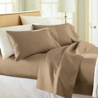 Better Homes & Gardens Thread Count Rid-Free Clay Bej Solid Twin Lenjerie De Pat Set