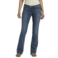Silver Jeans Co. Femei marți Low Rise Slim Bootcut blugi, talie dimensiuni 24-34