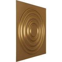 Ekena Millwork 5 8 W 5 8 h Wade EnduraWall panou decorativ de perete 3D, strat strălucitor auriu