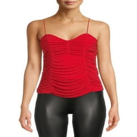 No Boundaries Juniors ' Ruched Shine Top