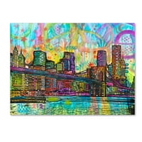Marcă comercială Fine Art 'NYC Brooklyn Bridge' Canvas Art de Dean Russo