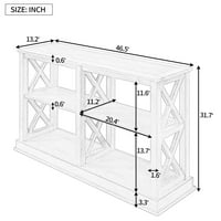 Aukfa Tier masă consolă din lemn canapea masă laterală cu rafturi de depozitare pentru camera de zi Entryway-Bleumarin