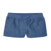 Children ' s Place Girls pantaloni scurți din denim Chambray, mărimi 5-16