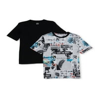 Wonder Nation Boys Moda Grafic Maneca Scurta T-Shirt Dimensiuni 4 - & Husky