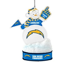 Topperscot de Boelter Brands NFL LED Snowman Ornament, San Diego Chargers