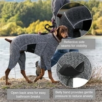 Kurgo Dog Onesie Body Warmer, Body pentru câini, costum de recuperare, Pijamale pentru animale de companie, Reduce anxietatea,