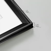 Wexford Home Geometric în imprimare încadrată Premium Cool III, 22,5 30,5 - gata de agățat, negru