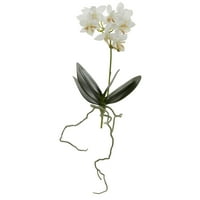 Aproape Natural 13in. Mini Orhidee Phalaenopsis Floare Artificială, Albă