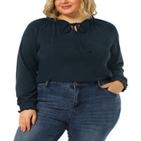 Chilipiruri unice femei Plus V gât Zburli tricot pulover bluza de lucru