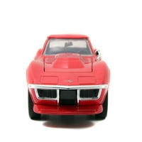 Mare de timp musculare 1: Chevy Corvette Die-cast masina Red juca vehicul