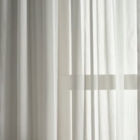 Martha Stewart Glacier Sheer interior Poliester Sheer Poletop cortina panou pereche argint 50x84 Set de 2