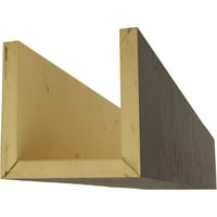 Ekena Millwork 12 W 4 H 18 ' L 3-fețe dur cedru Endurathane Fau lemn tavan grindă, frasin Natural