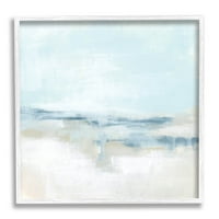 Stupell Industries peisaj contemporan pictură abstractă cu ceață albă artă încadrată imprimare artă de perete, Design De June Erica Vess