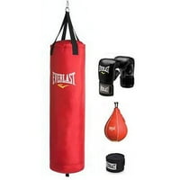 Everlast lb roșu PolyCanvas grele sac Kit