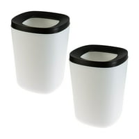 Baie Bliss Tone două coș de gunoi din Plastic în alb și negru