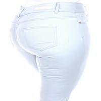 White Mark femei Plus Dimensiune capri Jeans