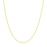 10k Aur Galben 24 D C cablu lanț colier W inel de primăvară-femei