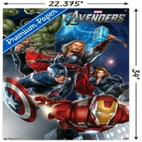 Marvel Cinematic Universe-Avengers-Poster de perete de grup cu știfturi, 22.375 34