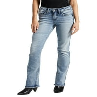 Silver Jeans Co. Femei Suki Mid Rise Slim Bootcut blugi, talie dimensiuni 24-36