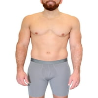 Athletic Works bărbați nailon lung picior Boxer boxeri, 3-pack