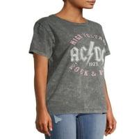 Gri de Grayson sociale femei AC DC maneca scurta grafic T-Shirt