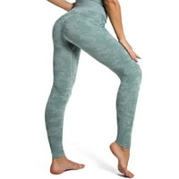 Jambiere Yaavii Camo Yoga pentru femei pantaloni elastici cu talie înaltă pentru antrenament alergare la sală