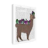 Fab Funky 'Llama Owls Full Book Print' Canvas Art