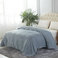 Pătură ușoară din lână de pluș pentru toate anotimpurile Queen Size, pătură de pat moale din flanelă caldă de 280 GSM-fără decolorare,rezistentă