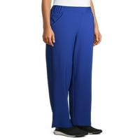 ClimateRight de Cuddl Duds Modern Fit Picior drept plat față scrub Pant, Count, Pack