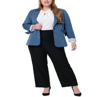 Chilipiruri unice femei Plus Dimensiune dungă manșetă crestat rever Casual Blazer