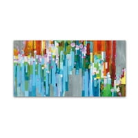 Marcă comercială Artă Plastică 'Rainbow of Stripes Crop' Canvas Art de Danhui Nai