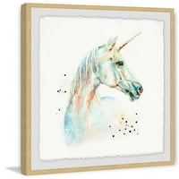 Acuarelă Unicorn Înrămată Pictură De Imprimare