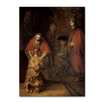 Marcă comercială Fine Art 'Întoarcerea fiului risipitor' artă pe pânză de Rembrandt