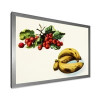 Designart 'fructe roșii și banane' fermă încadrată Art Print