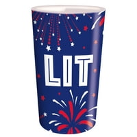 Lit 4 iulie plastic 22oz Cupa