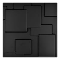 Panouri de perete din PVC Art3d pentru Decor Modern de perete 3D în panouri negre Sq Ft