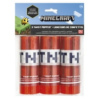 Minecraft Twist Poppers, 3ct