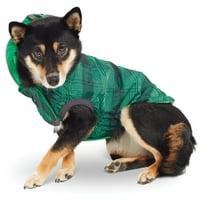 Pet Dog rain Coat reversibil Elastofit îmbrăcăminte impermeabilă pentru câini mici mijlocii mari animale de companie, verde, 2XL