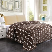 Lenjerie de pat All Seasons pătură ușoară confortabilă din flanel de pluș pentru canapea de pat,model de frumusețe imprimat,regină,