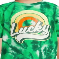 Tricou Lucky Rainbow pentru băieți de Ziua Sfântului Patrick, mărimi 4 - & Husky